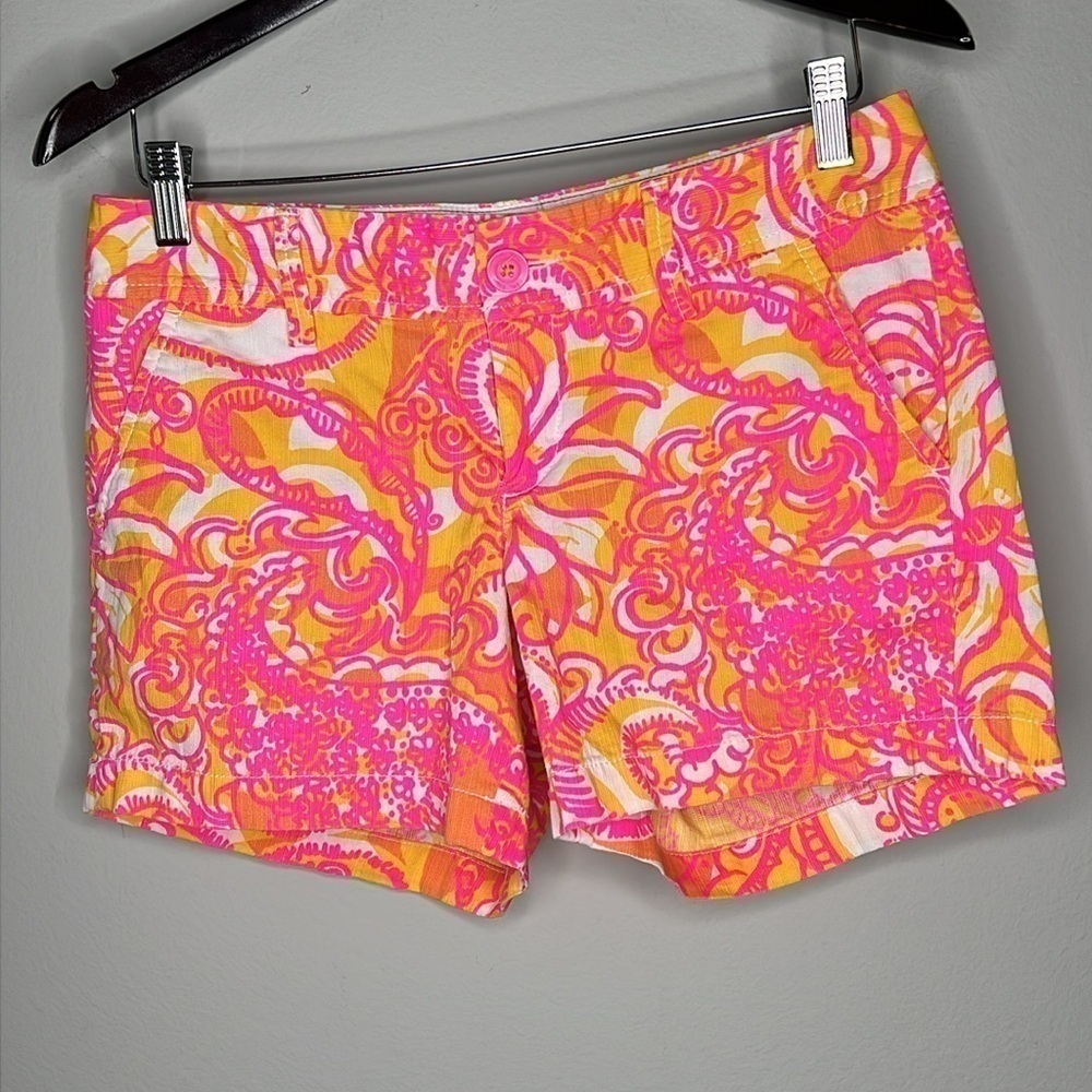 Lily Pulitzer The Callahan Short Sea and Be Seen 5 Inseam Printed Cotton Size 4